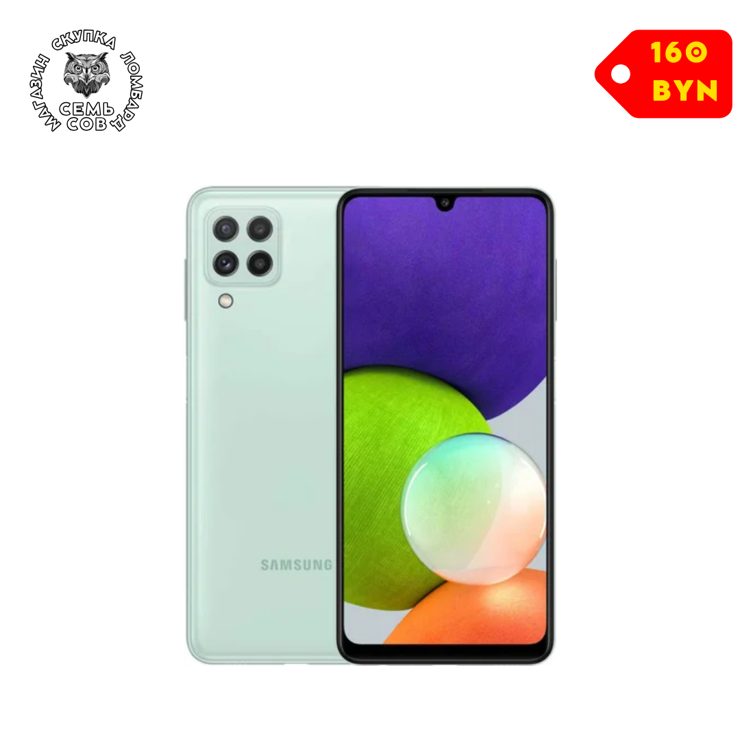 Магазин скупка ломбард, копия - 2026-04-19T125229.083 Телефон Samsung Galaxy A22 SM-A225F/DSN 4GB/64GB (мята) — изображение 1