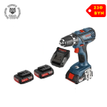 Дрель-шуруповерт Bosch GSR 18-2-LI Plus Professional (с 2-мя АКБ, 2.0 Ah)