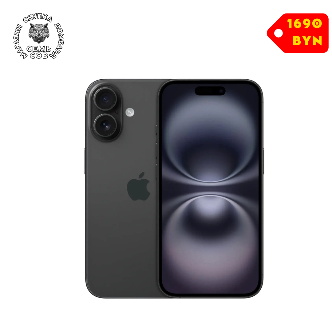 Магазин скупка ломбард, копия (24) Телефон Apple iPhone 16 128GB (черный) — изображение 1